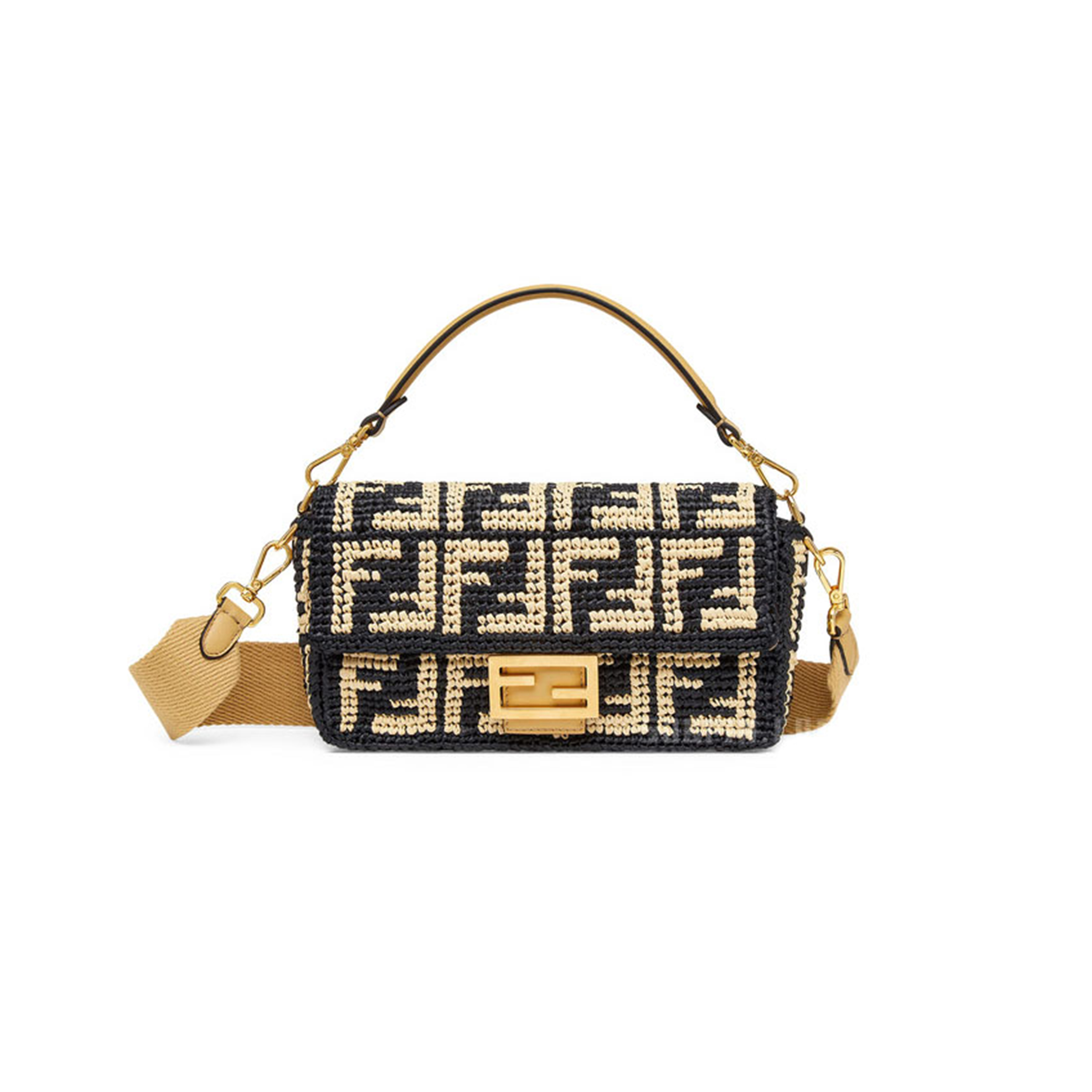 F**di baguette bag in black ff 8br600akbyf1hog (27*15*6cm)